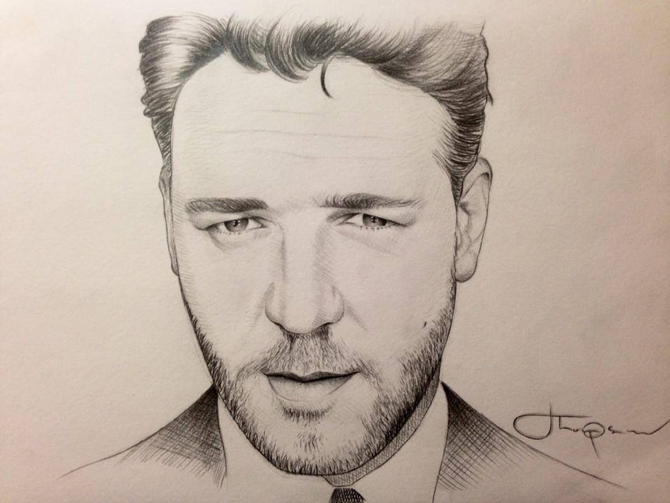 Russell Crowe Drawing Beautiful Image