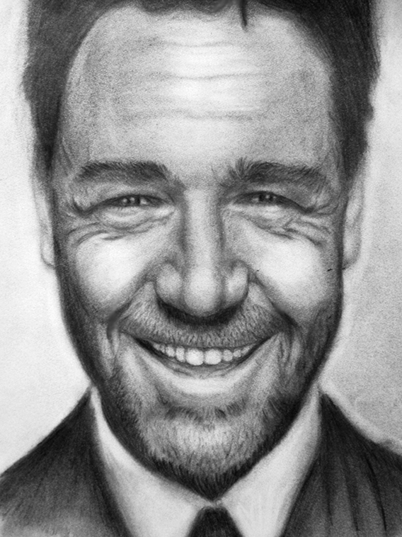 Russell Crowe Drawing High-Quality