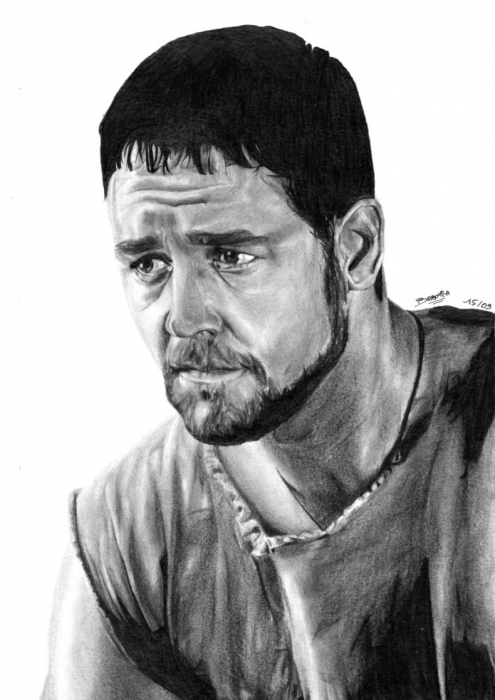 Russell Crowe Drawing Sketch