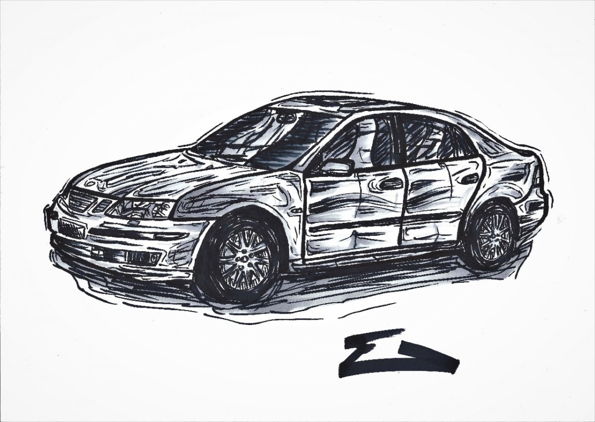 Saab Drawing Pic