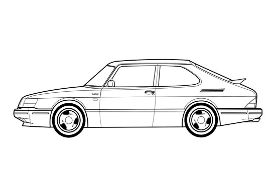 Saab Drawing Sketch