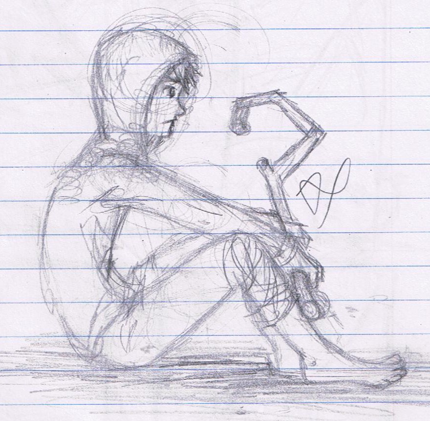 Sad Boy Drawing