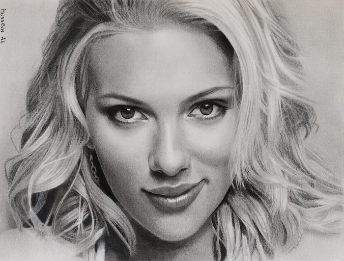 Scarlett Johansson Drawing Amazing