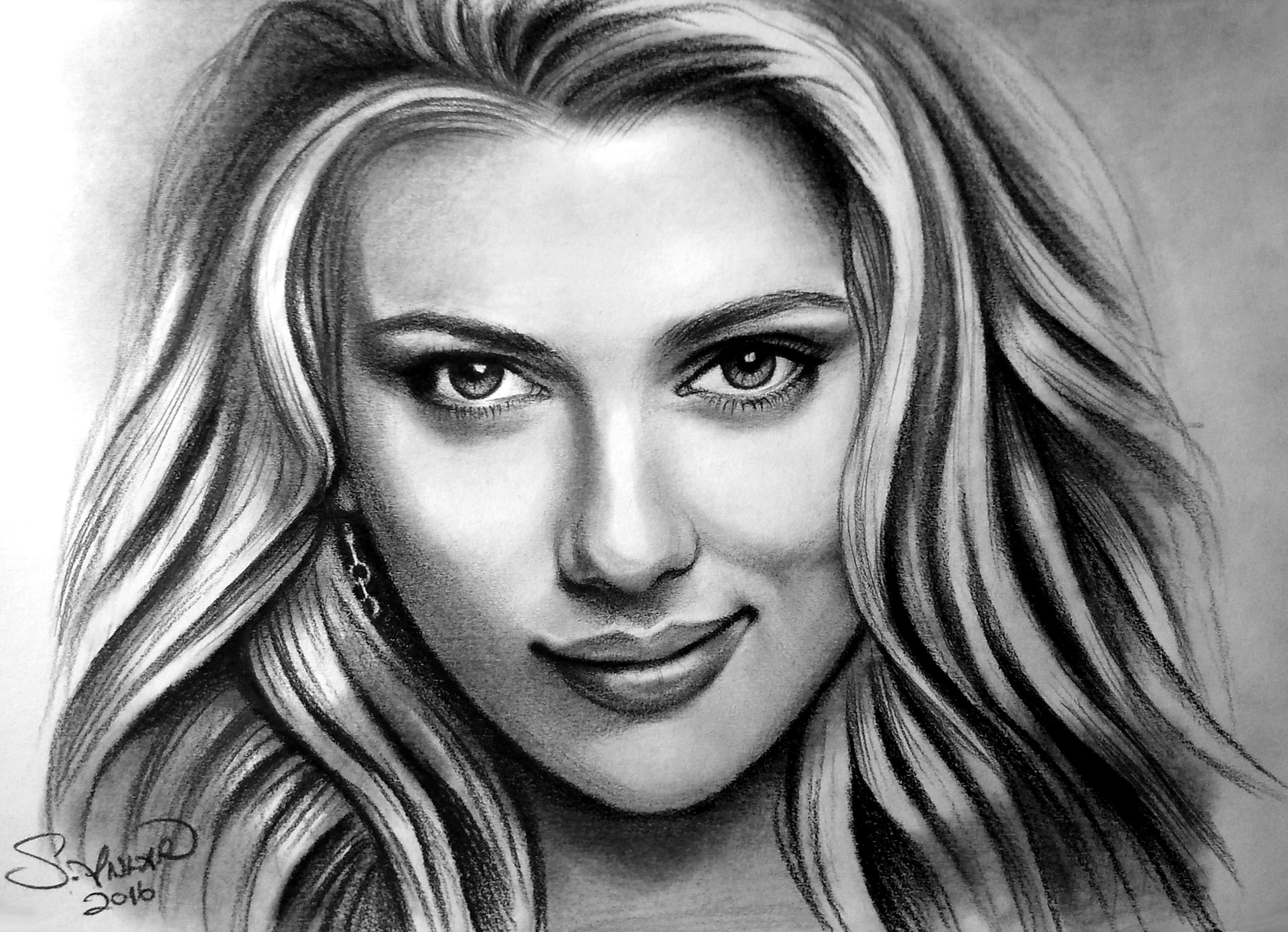 Scarlett Johansson Drawing Art