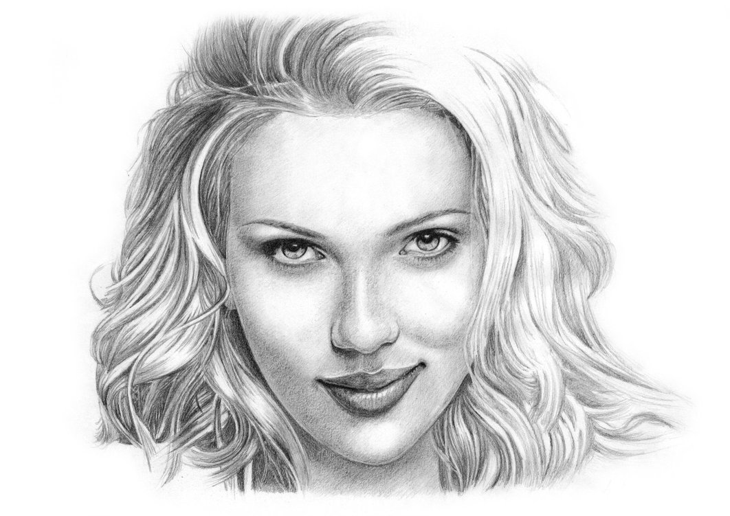 Scarlett Johansson Drawing Beautiful Art