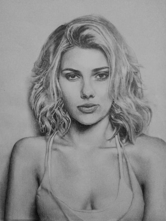 Scarlett Johansson Drawing Creative Art