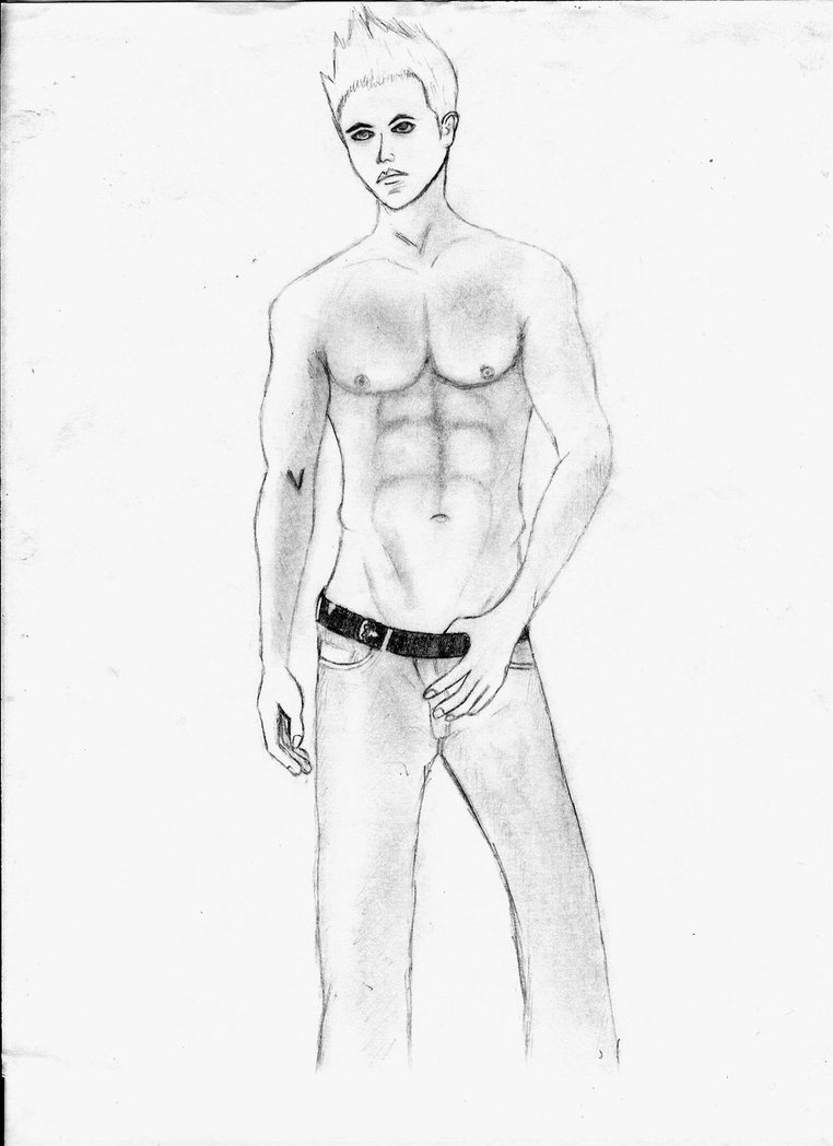 Sexy Man Drawing Sketch