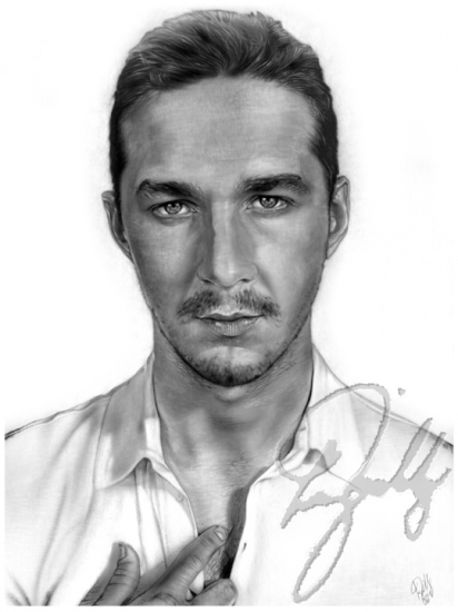 Shia Labeouf Drawing High-Quality