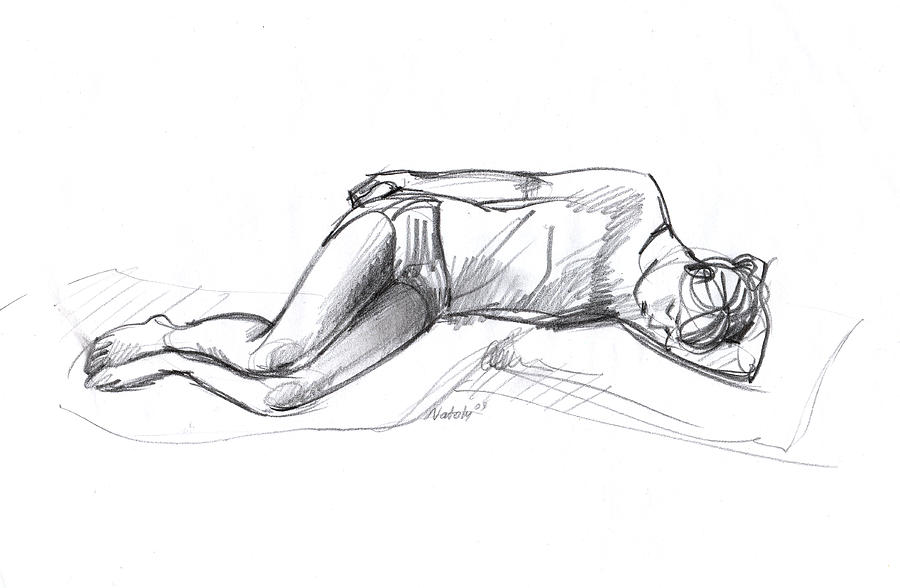 Sleeping Girl Art Drawing