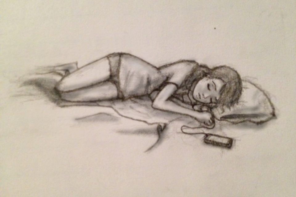 Sleeping Girl Drawing High-Quality
