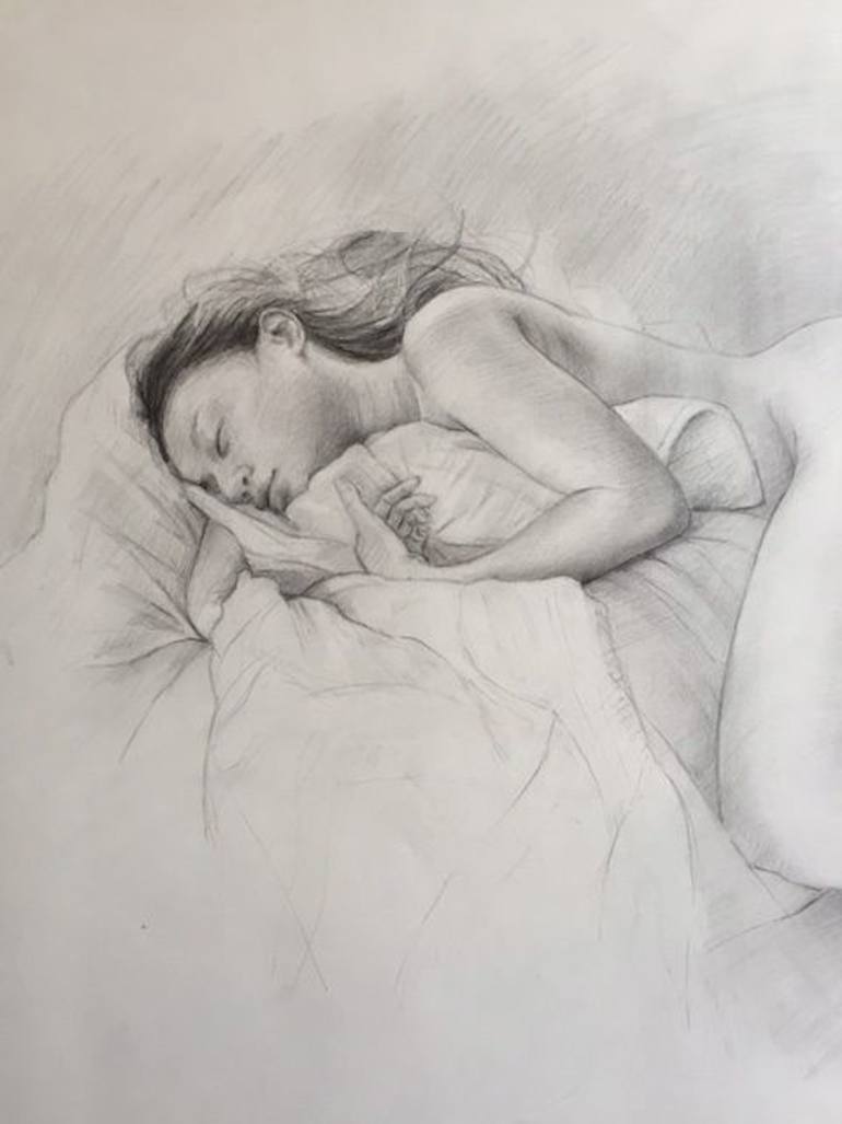 Sleeping Girl Drawing Pics