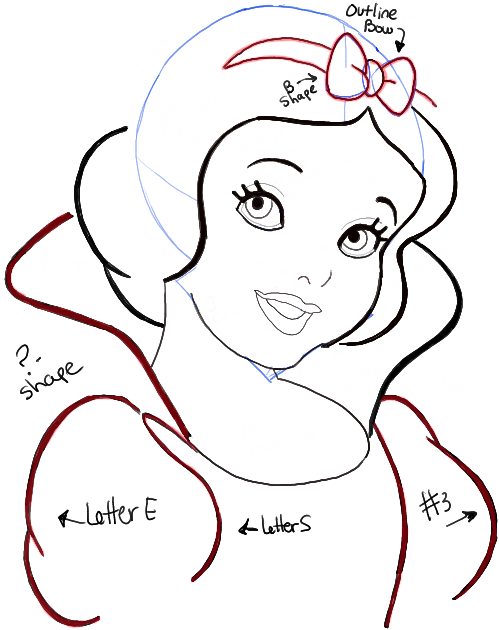 Snow White Art Drawing