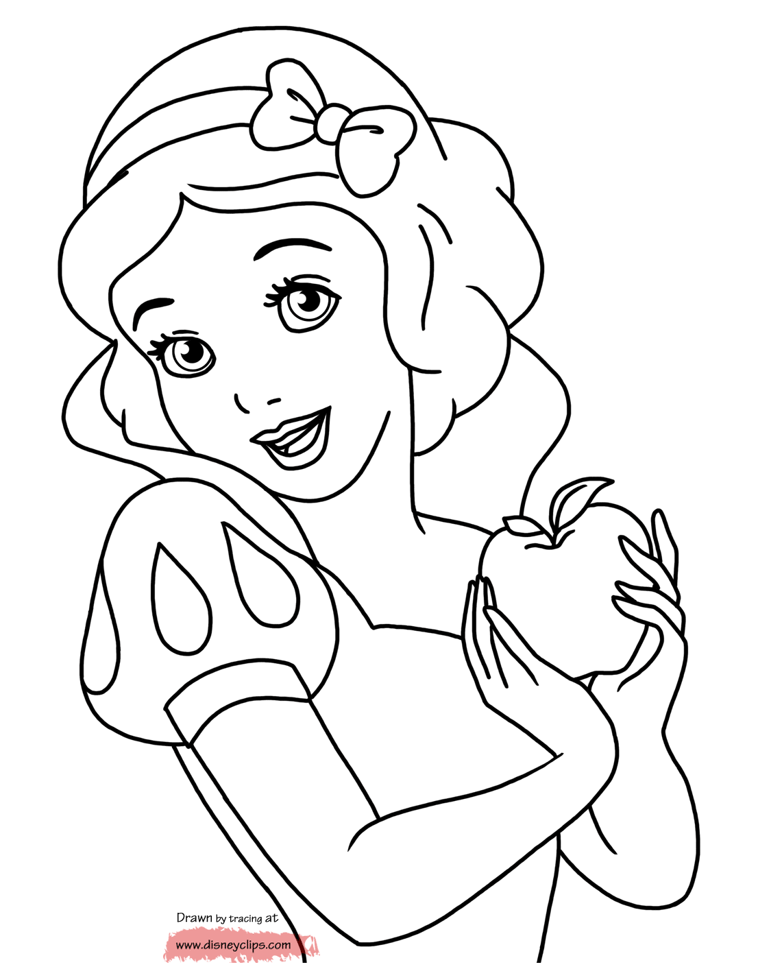 Snow White Drawing Beautiful Image