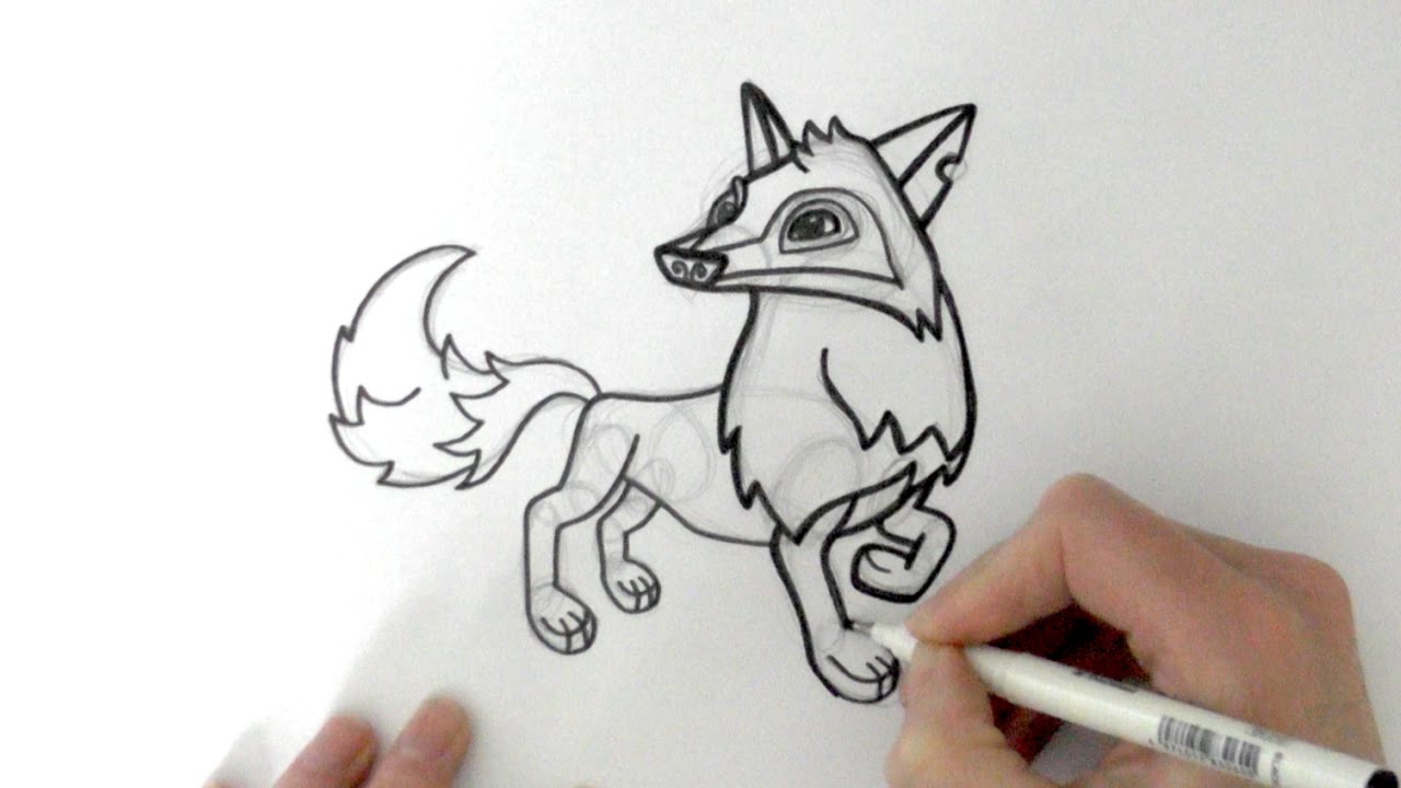 Snow Wolf Drawing Realistic