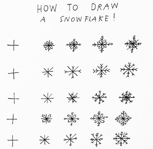 Snowflakes Beautiful Image Drawing