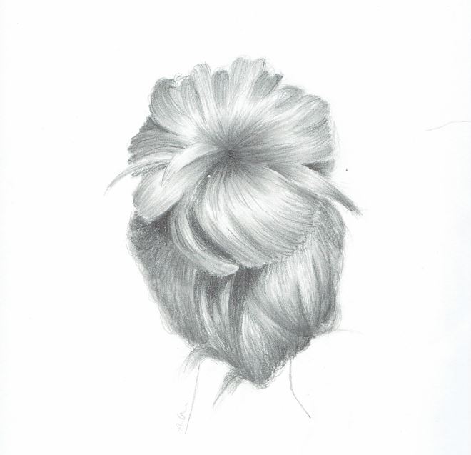 Sock Bun Drawing Sketch