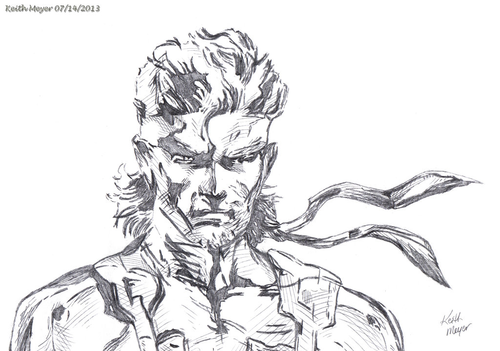 Solid Snake Sketch  Metal Gear Solid 2 Sons of Liberty Art Gallery