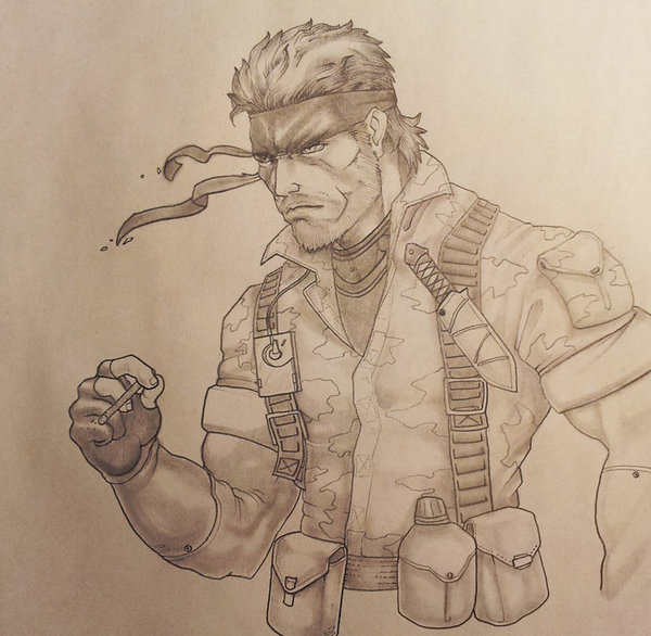 Solid Snake Drawing Art