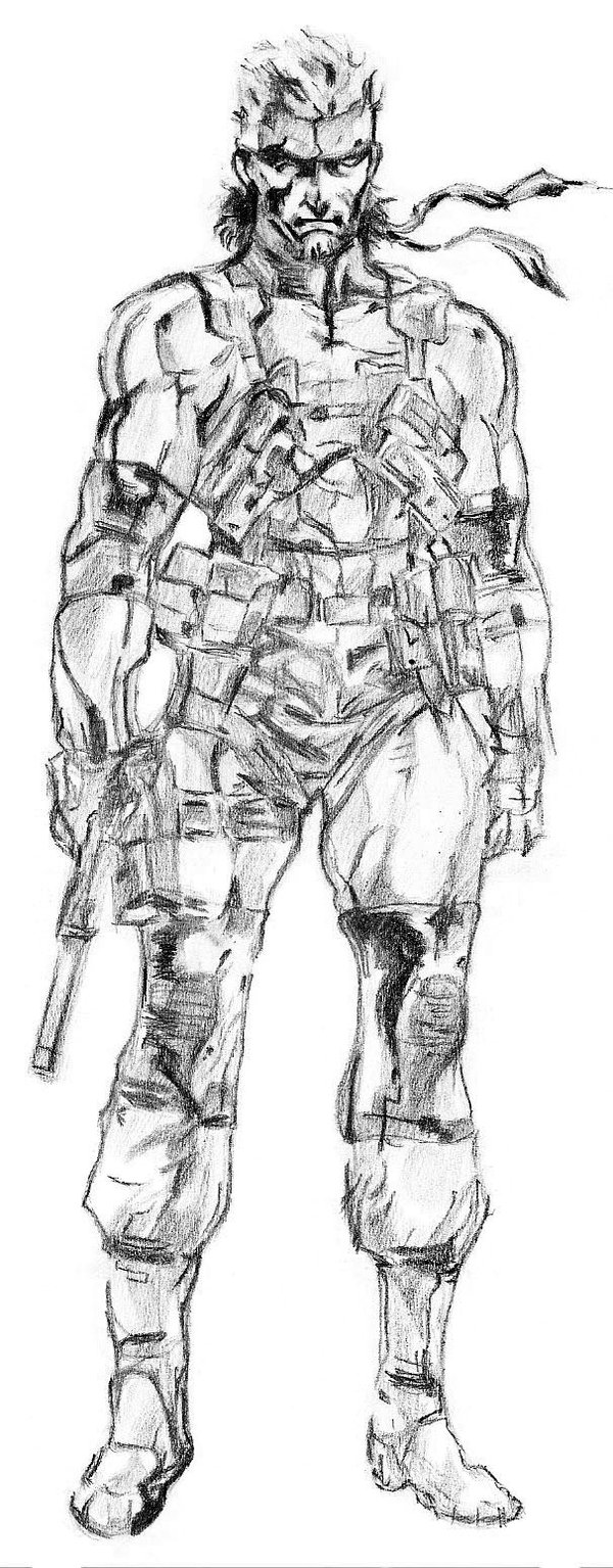 Solid Snake Drawing High-Quality