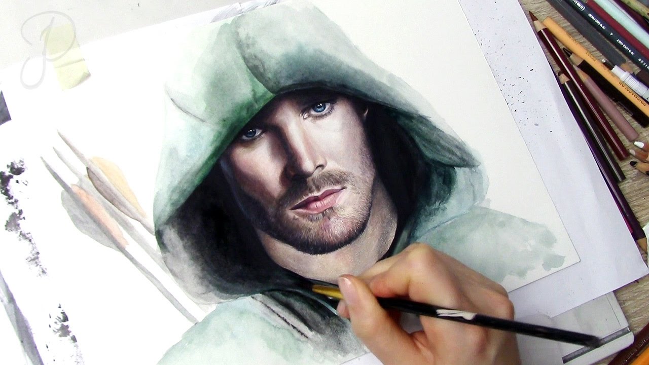 Stephen Amell Drawing High-Quality