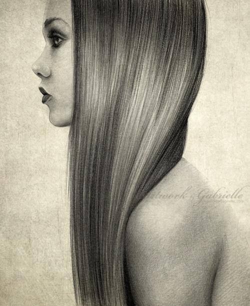 Straight Hair Drawing Picture