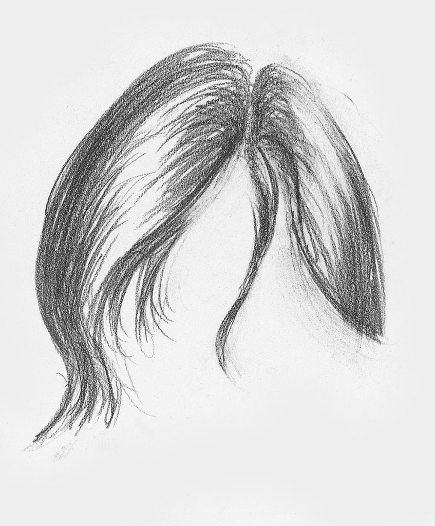 Straight Hair Drawing Realistic - Drawing Skill