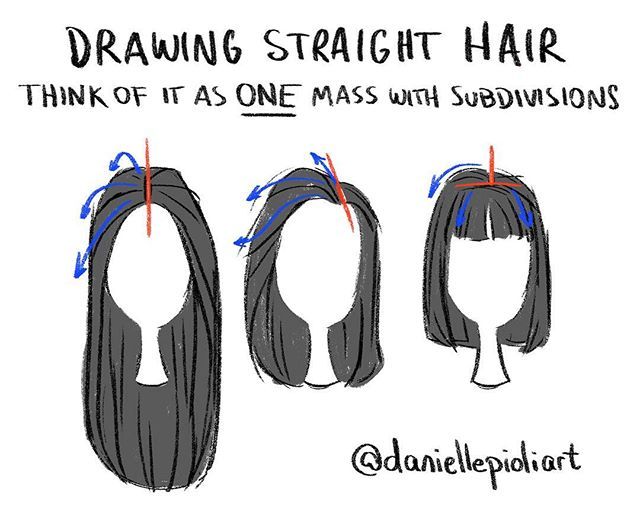 Straight Hair Drawing