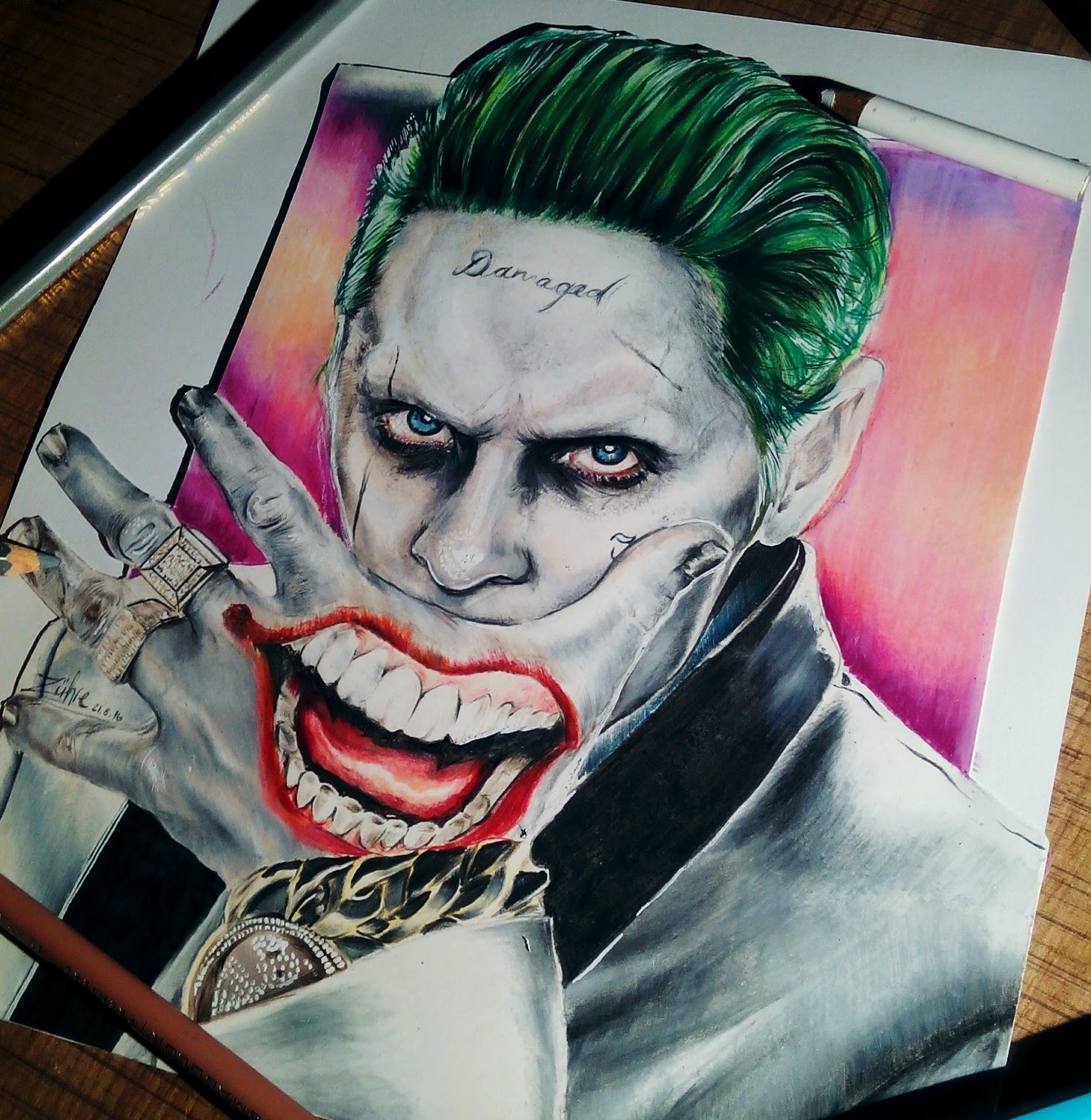 Suicide Squad Jared Leto Joker Drawing Amazing