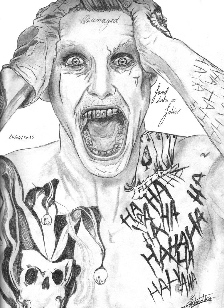 Suicide Squad Jared Leto Joker Drawing Realistic