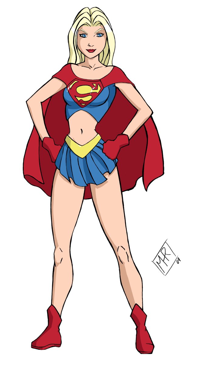 Supergirl Drawing Beautiful Image