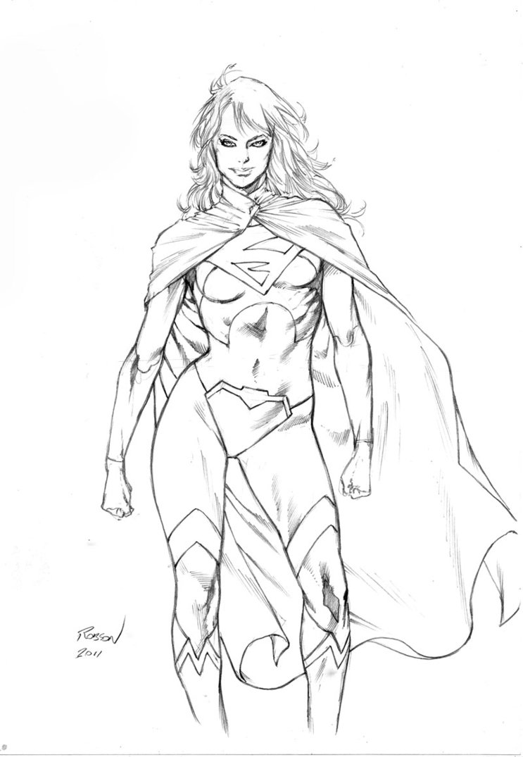 Supergirl Drawing Best
