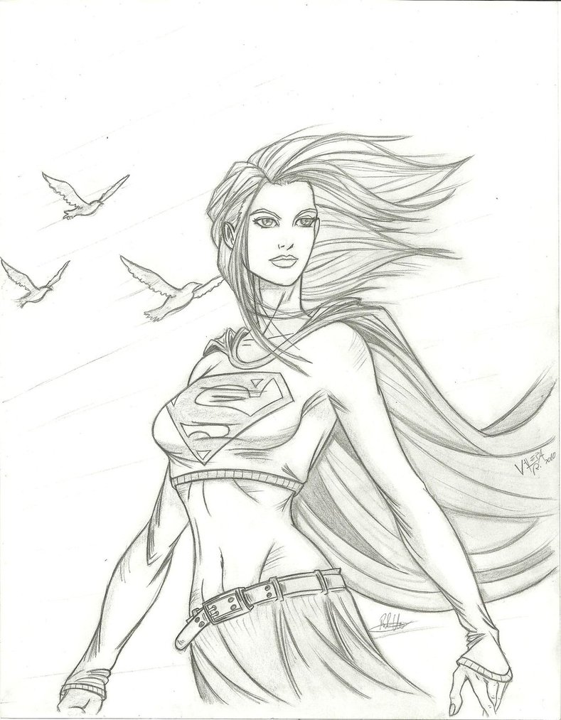 Supergirl Drawing Images