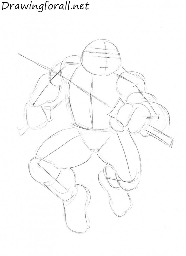 Teenage Mutant Ninja Turtles Drawing Sketch