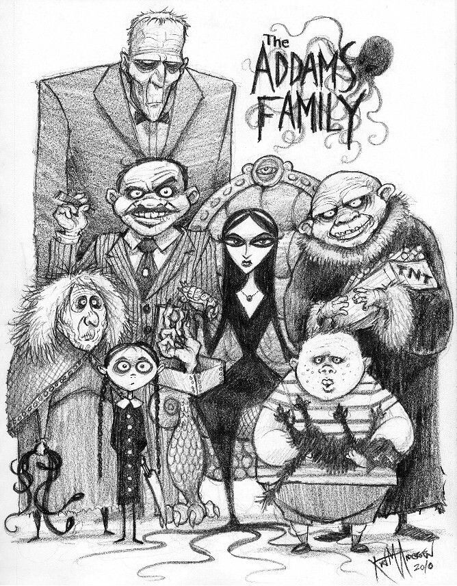 The Addams Family Drawing Art