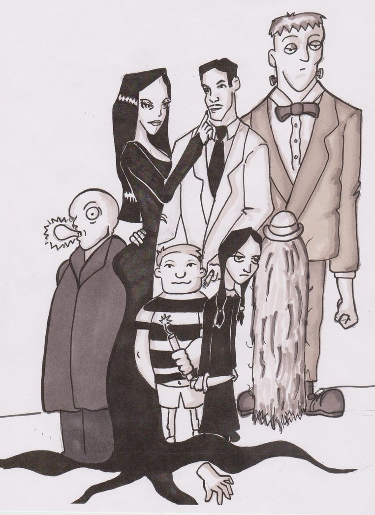 The Addams Family Drawing Beautiful Image