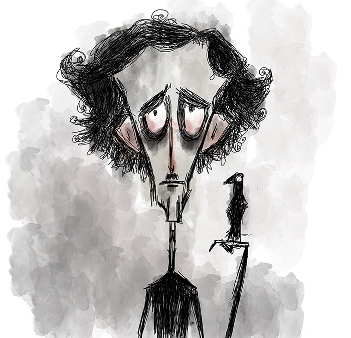 Tim Burton Drawing Art