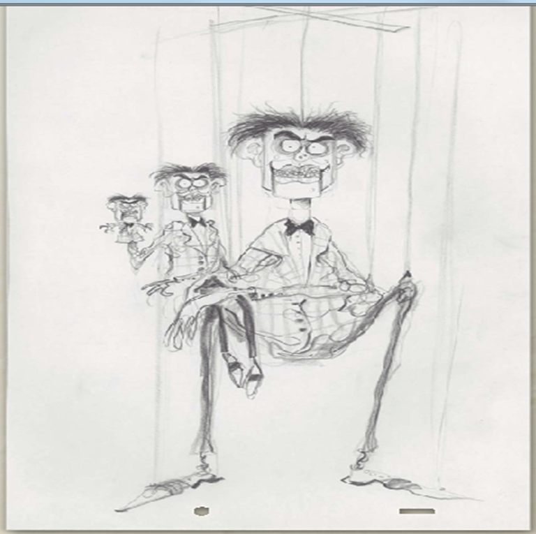 Tim Burton Drawing Sketch