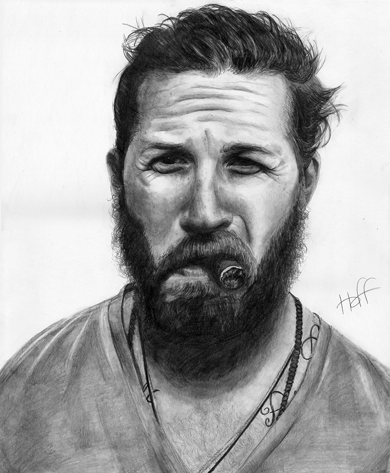 Tom Hardy Drawing High-Quality