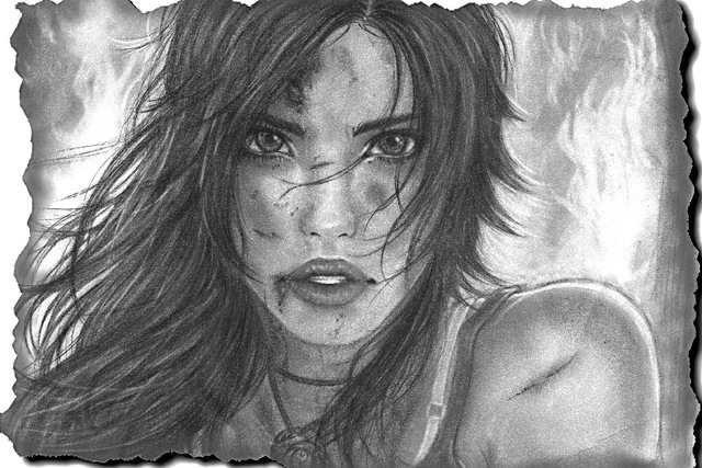 Tomb Raider Drawing Art