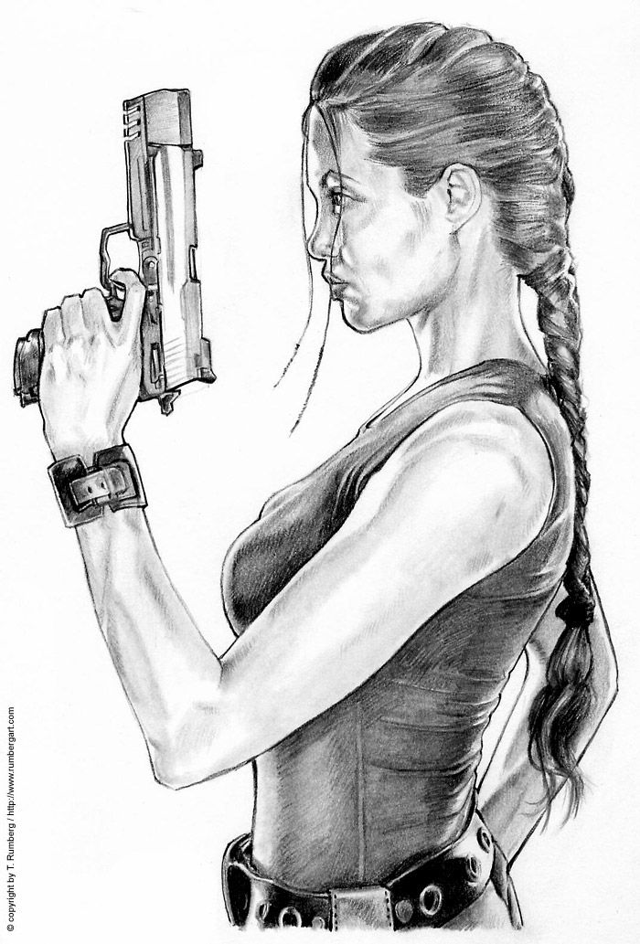 Tomb Raider Drawing Sketch