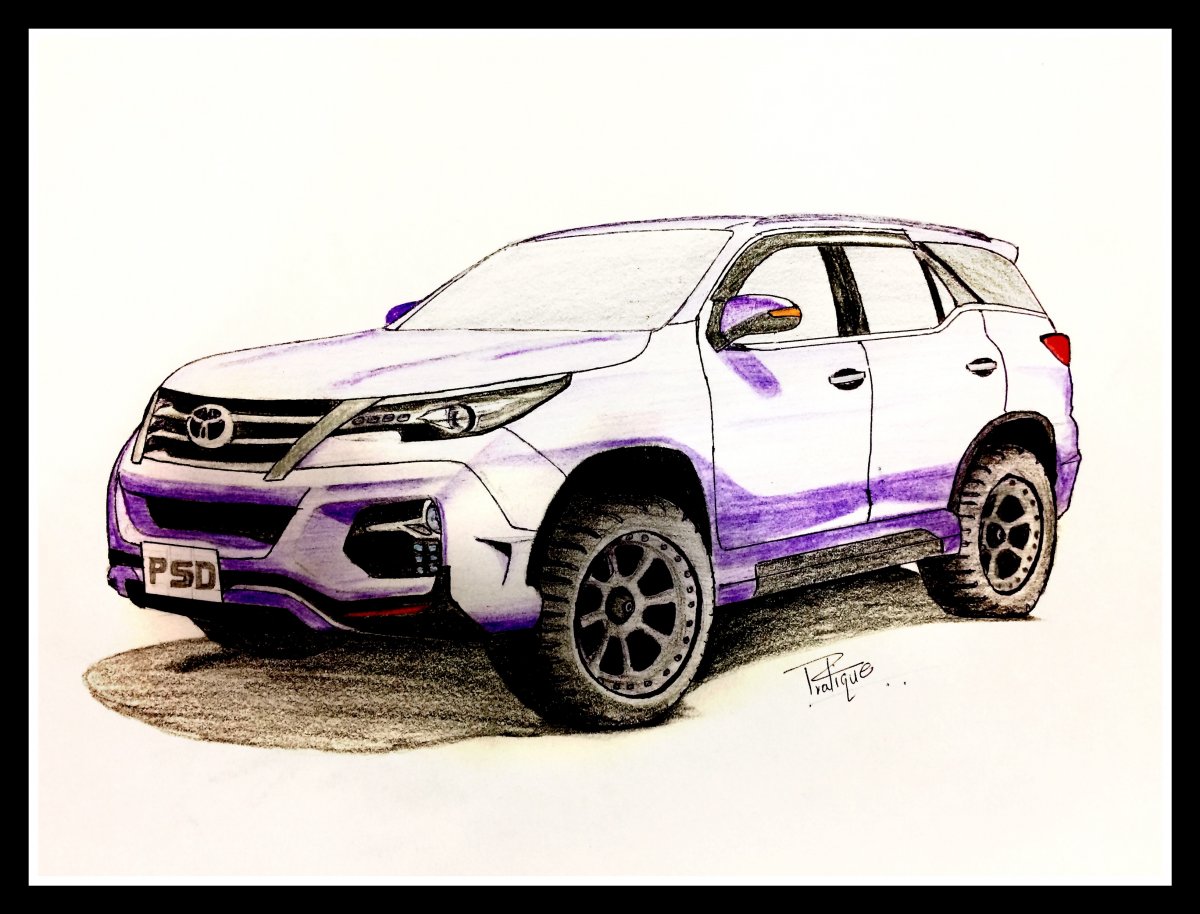 Toyota Drawing Best  Drawing Skill