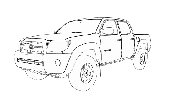 Toyota Drawing High-Quality