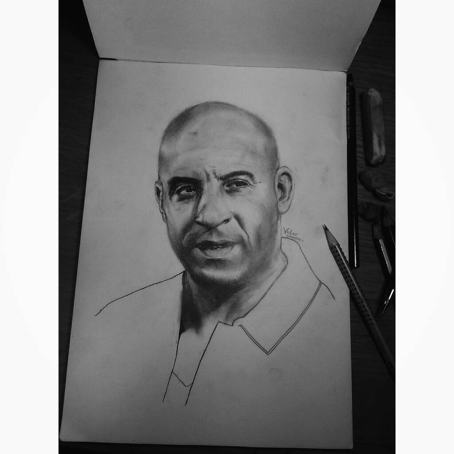 Vin Diesel Drawing Amazing