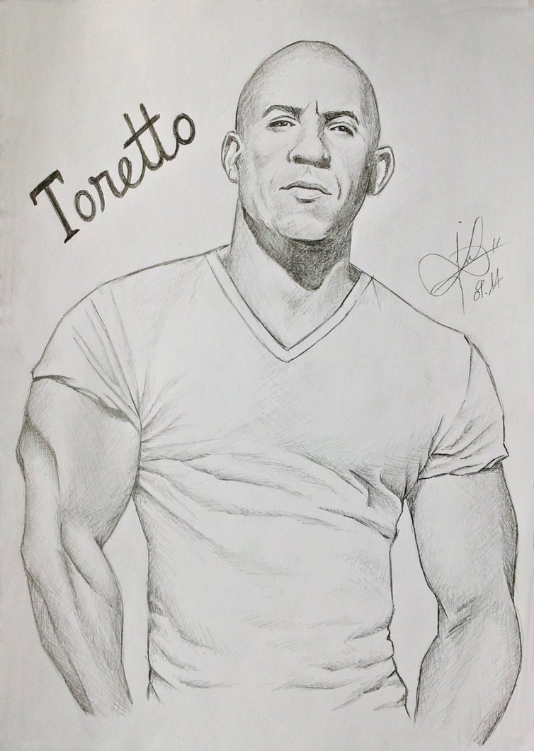 Vin Diesel Drawing Art