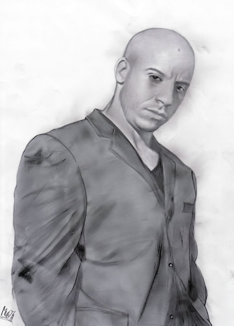 Vin Diesel Drawing Beautiful Image