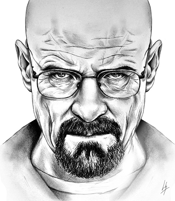 Walter White Image Drawing