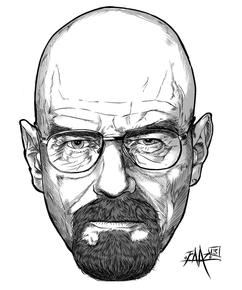 Walter White Photo Drawing