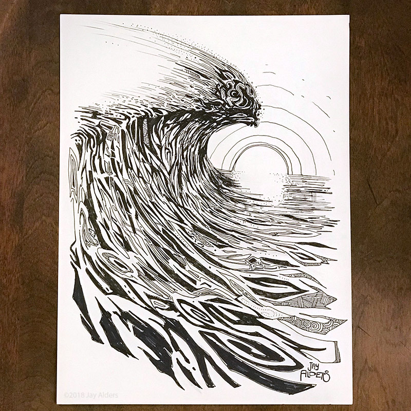 Wave Drawing Creative Art