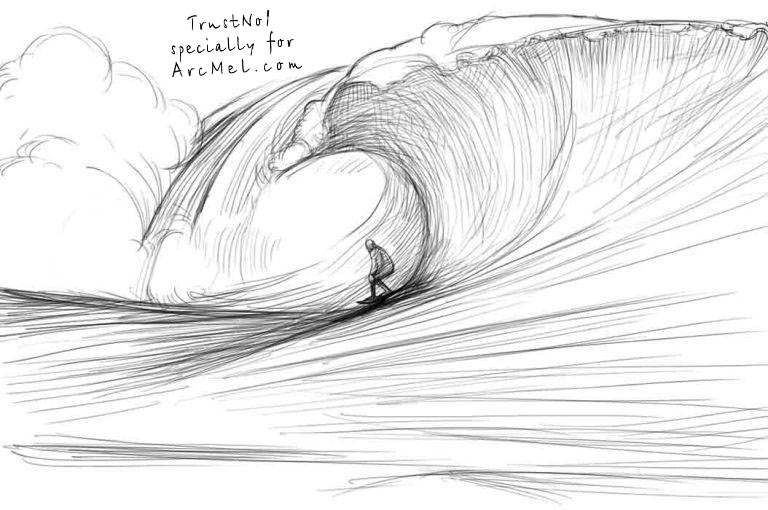 Wave Drawing High-Quality