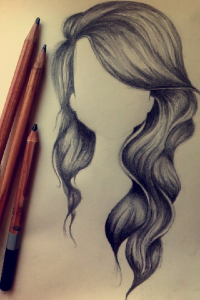 Wavy Hair Drawing Images